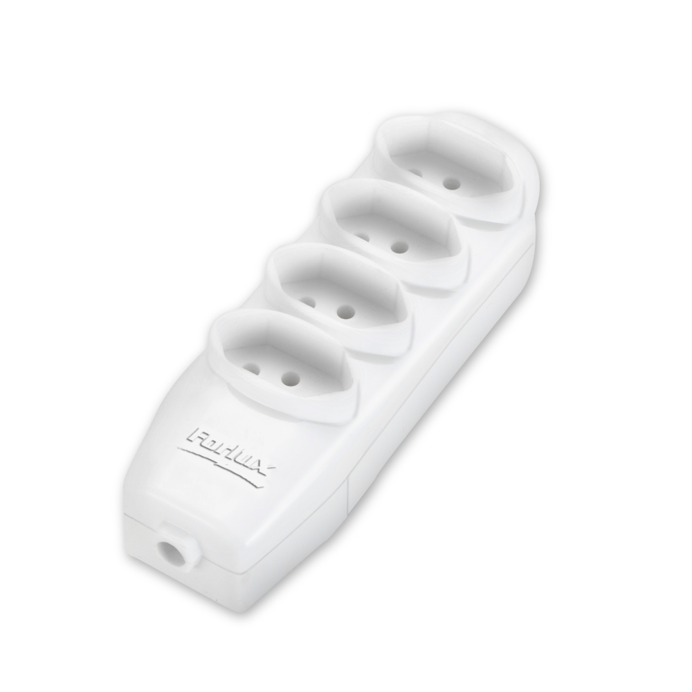 TOMADA EM BARRA TRI 4TOM 2PT 10A/250V BR ...