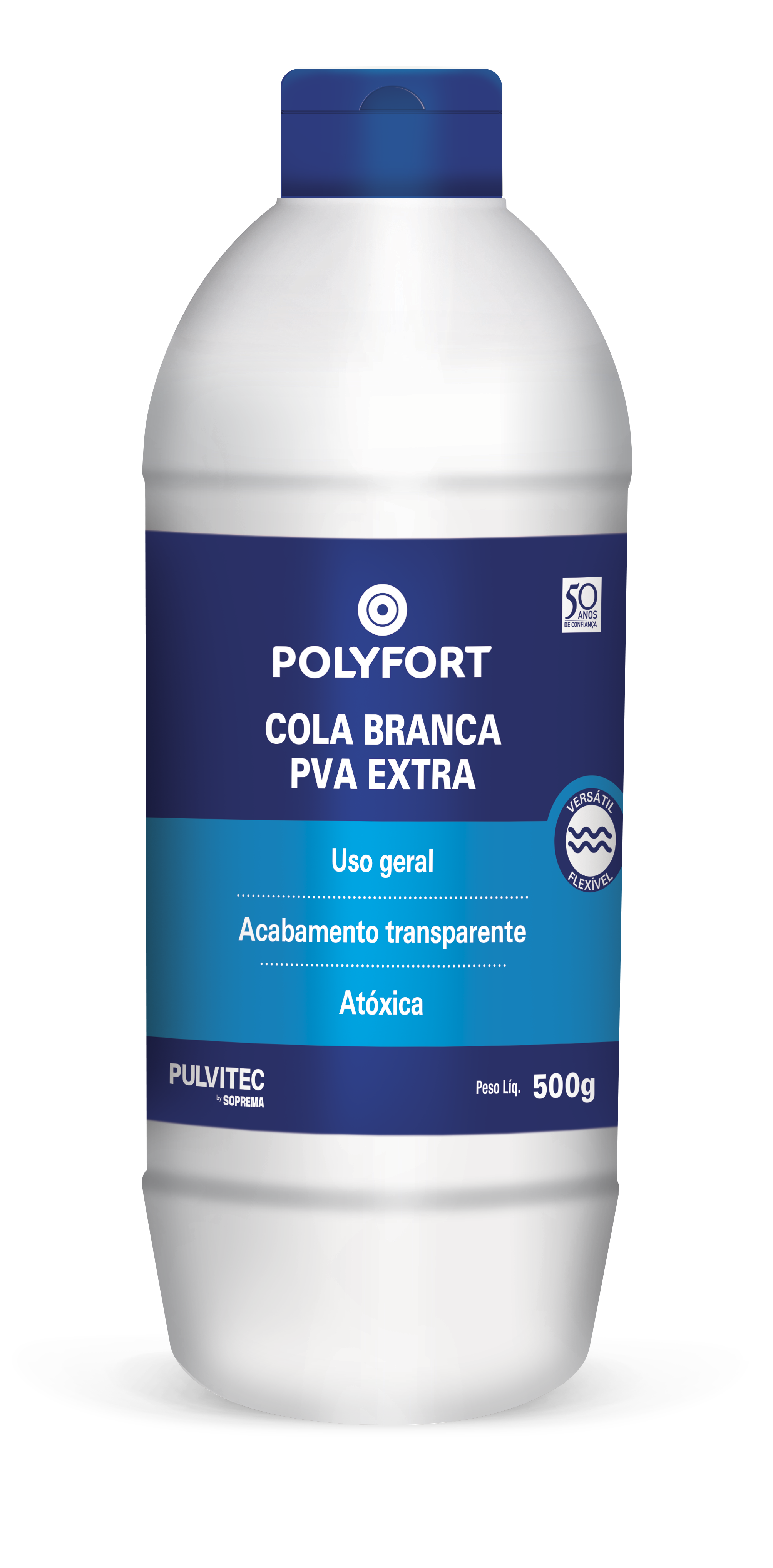COLA BRANCA 500G EXTRA POLYFORT PULVITEC